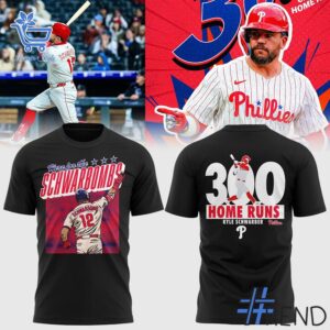 Premium 1 Kyle Schwarber 300 Home Runs Philadelphia Phillies MLB Shirt built for comfort and a modern lifestyle