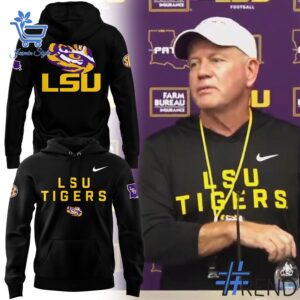 The 1 LSU Tigers Brian Kelly Coach 2025 Hoodie brings a timeless classic into today’s style