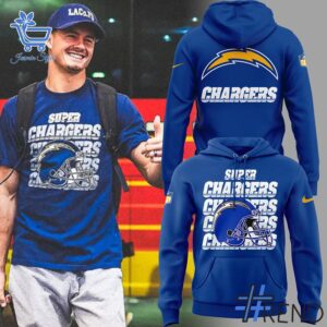 1 Los Angeles Chargers 2025 Season Hoodie designed with a clean aesthetic for everyday wear