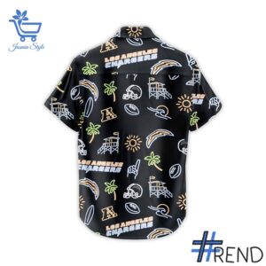 High-quality 3 Los Angeles Chargers Hawaiian Shirt featuring a stylish design for a standout look.