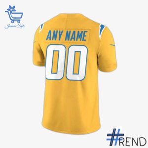Crafted with care, the Los Angeles Chargers Nike Gold Alternate Super Chargers Jersey delivers a versatile look and lasting quality.