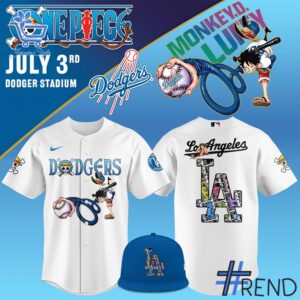 Layered outfit featuring 1 Los Angeles Dodgers 2025 ONE PIECE Night Jersey as the key piece
