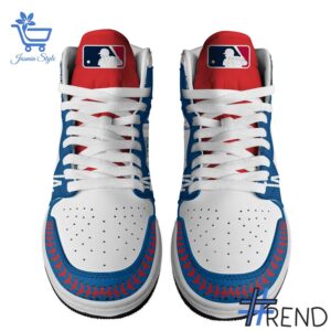 Take every step in comfort with 3 Los Angeles Dodgers Air Jordan High Top Shoes