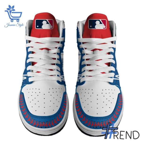 Take every step in comfort with 3 Los Angeles Dodgers Air Jordan High Top Shoes