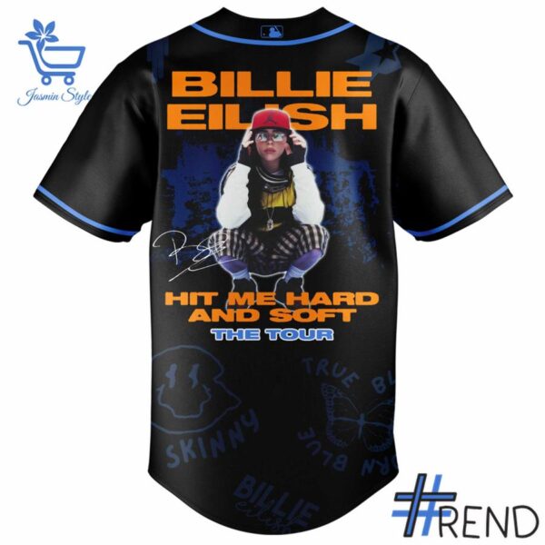High-quality 3 Los Angeles Dodgers Billie Eilish Baseball Jersey featuring a stylish design for a standout look.