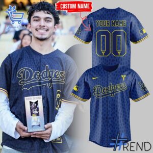 1 Los Angeles Dodgers Celebrating Kobe's bobblehead night Jersey featuring a bold design for everyday confidence.