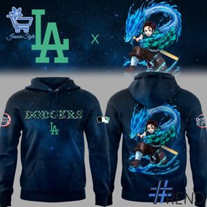 Stylish 1 Los Angeles Dodgers Demon Slayer Hoodie designed for everyday wear and lasting comfort.