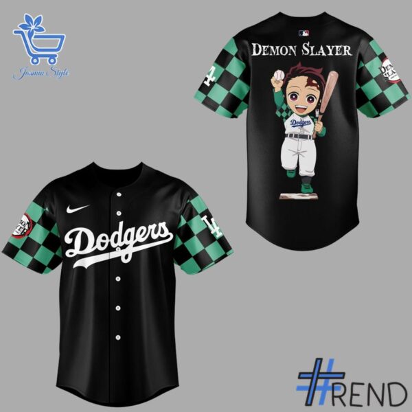 Premium quality 2 Los Angeles Dodgers Demon Slayer Jersey with a modern, versatile look