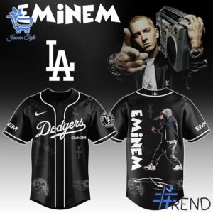 Take every step in comfort with 1 Los Angeles Dodgers Eminem Baseball Jersey