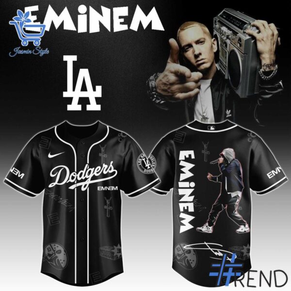 Take every step in comfort with 1 Los Angeles Dodgers Eminem Baseball Jersey