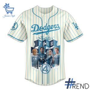 Level up your look with the bold style of 2 Los Angeles Dodgers Fantastic Four Jersey.