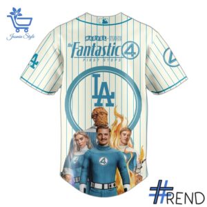 Level up your look with the bold style of 3 Los Angeles Dodgers Fantastic Four Jersey.