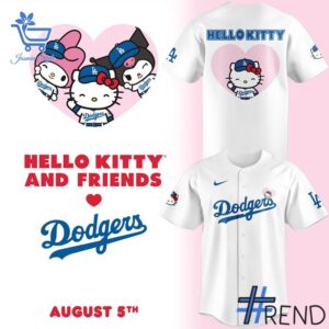 Premium Los Angeles Dodgers HELLO KITTY Night Jersey designed for a modern, versatile style.