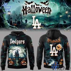 Layered outfit featuring 1 Los Angeles Dodgers Halloween 2025 Hoodie as the key piece