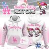 Crafted with care, the 1 Los Angeles Dodgers Hello Kitty Night Game 2025 Hoodie delivers a versatile look and lasting quality.