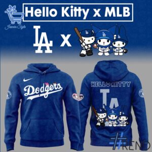 Stylish 1 Los Angeles Dodgers Hello Kitty Night Hoodie designed for everyday wear and lasting comfort.