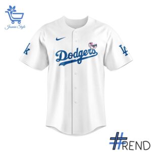 High-quality 2 Los Angeles Dodgers Hello Kitty and friends Jersey featuring a stylish design for a standout look.