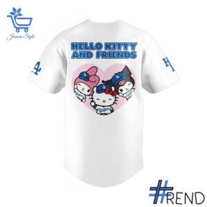 High-quality 3 Los Angeles Dodgers Hello Kitty and friends Jersey featuring a stylish design for a standout look.