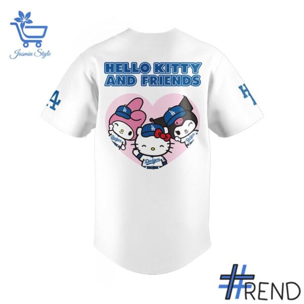 High-quality 3 Los Angeles Dodgers Hello Kitty and friends Jersey featuring a stylish design for a standout look.