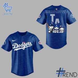 Crafted with care, the Los Angeles Dodgers Hello Kitty blue Jersey delivers a versatile look and lasting quality.