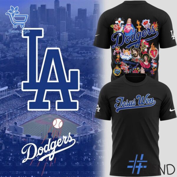 The 4 Los Angeles Dodgers Jesus Won Shirt delivers iconic streetwear energy.