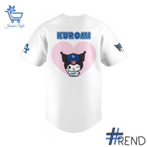 Take every step in comfort with 3 Los Angeles Dodgers KUROMI HELLO KITTY Jersey