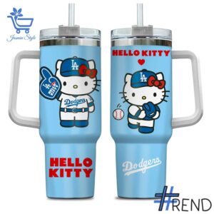 1 Los Angeles Dodgers Kitty Ocean Blue Stanley Tumbler featuring a bold design for everyday confidence.