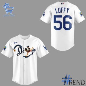 Crafted with care, the Los Angeles Dodgers One Piece Luffy Jersey delivers a versatile look and lasting quality.