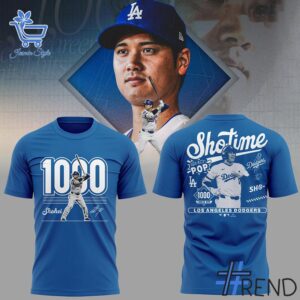 Crafted with care, the 1 Los Angeles Dodgers Shohei 1000 Career Hits Shirt delivers a versatile look and lasting quality.