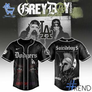 From casual to standout — 1 Los Angeles Dodgers Suicideboys Grey Day 2025 Jersey says it all.