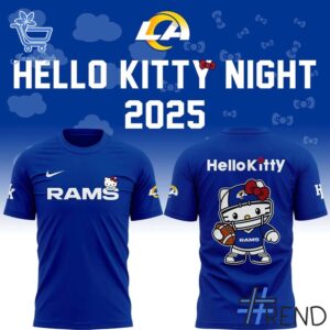 2 Los Angeles Rams Hello Kitty Night 2025 Hoodie featuring a bold design for everyday confidence.