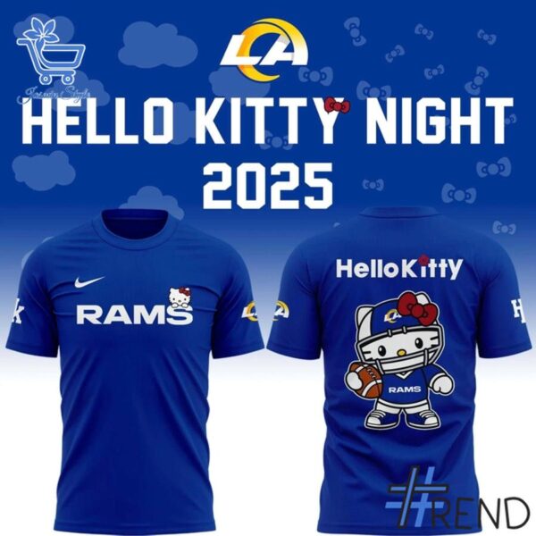 2 Los Angeles Rams Hello Kitty Night 2025 Hoodie featuring a bold design for everyday confidence.