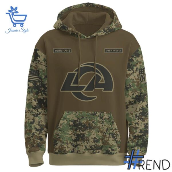 2 Los Angeles Rams US Army 250th Birthday Hoodie designed with a clean aesthetic for everyday wear