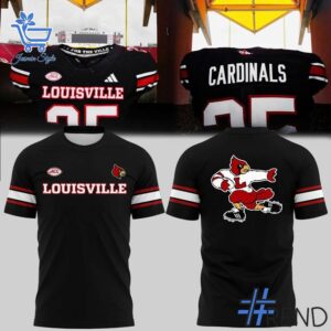 Bold and versatile 1 Louisville Cardinals Premier Strategy Throwback Present Logo Shirt for any occasion.