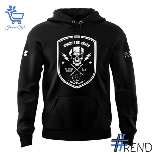 The 2 Luke Fickell Coach 2025 Badgers Strength Wisconsin Badgers Football Hoodie brings street-ready confidence to everyday outfits.