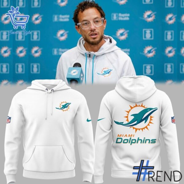 1 Miami Dolphins Coach Mike McDaniel Hoodie featuring a bold design for everyday confidence.