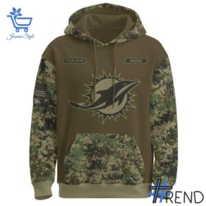 2 Miami Dolphins US Army 250th Birthday Hoodie designed with a clean aesthetic for everyday wear