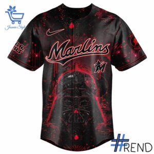 Premium quality 2 Miami Marlins MLB Star Wars Baseball Jersey with a modern, versatile look