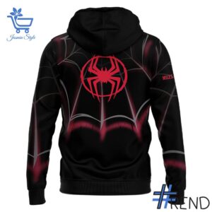 High-quality 3 Miami Marlins Marvel Night Spider Man Miles Morales Hoodie featuring a stylish design for a standout look.
