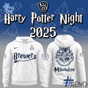 Level up your look with the bold style of 1 Milwaukee Brewers Harry Potter Night Hoodie.