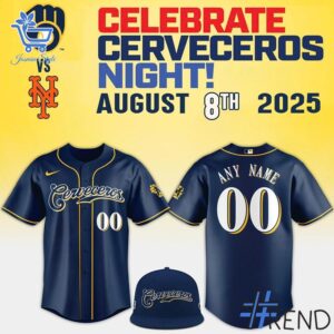 Stylish 2 Milwaukee Brewers s 2025 Cerveceros Night Custom Jersey designed for everyday wear and lasting comfort.