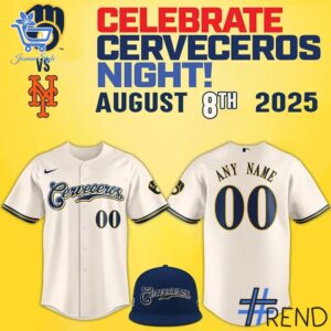 Stylish 3 Milwaukee Brewers s 2025 Cerveceros Night Custom Jersey designed for everyday wear and lasting comfort.