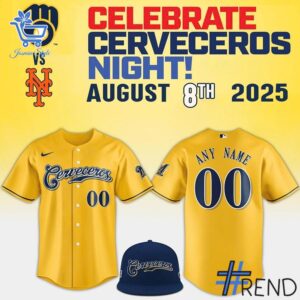 Stylish 4 Milwaukee Brewers s 2025 Cerveceros Night Custom Jersey designed for everyday wear and lasting comfort.