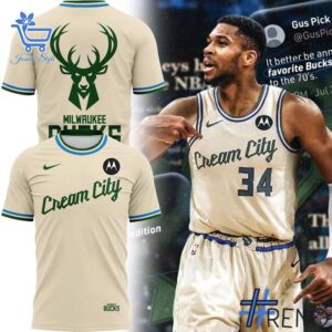Bold and versatile 4 Milwaukee Bucks Cream City Shirt Hoodie for any occasion.