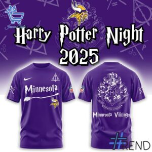 1 Minnesota Vikings Harry Potter 2025 Shirt featuring a bold design for everyday confidence.