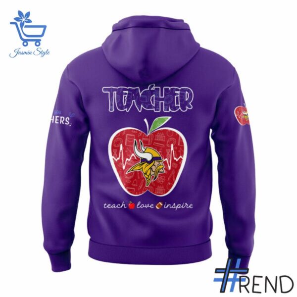 3 Minnesota Vikings Teacher Appreciation 2025 Hoodie featuring a bold design for everyday confidence.