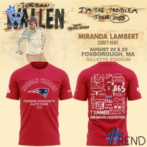Premium 2 Morgan Wallen New England Patriots 2025 T Shirt built for comfort and a modern lifestyle