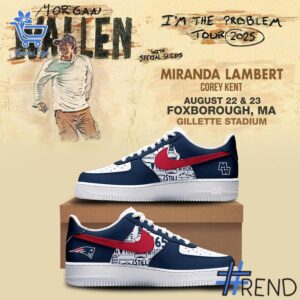 Premium 1 Morgan Wallen x New England Patriots Air Force Shoes built for comfort and a modern lifestyle
