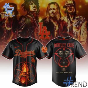 From casual to standout — 1 Motley Crue Los Angeles Dodgers Jersey says it all.