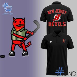 High-quality 2 New Jersey Devils mascot Polo Shirt featuring a stylish design for a standout look.